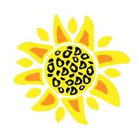 illustration vectorielle de tournesol. fleur d'été couleur jaune vecteur