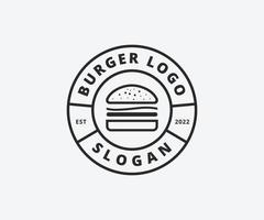 modèle de logo de restauration rapide burger vecteur