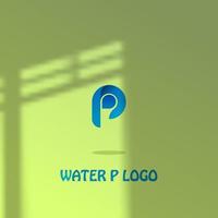 logo icône conception lettre p eau liquide de refroidissement élégant bleu couleur simple monogramme eps 10 vecteur