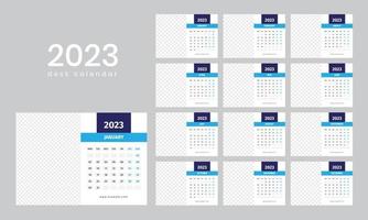 calendrier de bureau 2023 vecteur