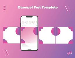 modèle de publication de carrousel de médias sociaux vecteur