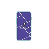 application de navigation. interface de l'application de localisation sur smartphone vecteur