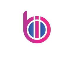 modèle de vecteur de conception de logo bi ib