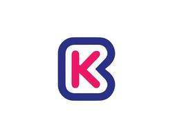 modèle de vecteur de conception de logo bk kb