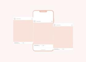 modèle de publication de carrousel de médias sociaux vecteur