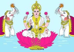 Lakshmi Vector Background