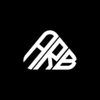 conception créative du logo de lettre arb avec graphique vectoriel, logo arb simple et moderne en forme de triangle. vecteur