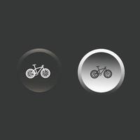 bouton d'icône de vélo de style neumorphique vecteur