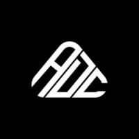 conception créative du logo de la lettre adc avec graphique vectoriel, logo simple et moderne de l'adc en forme de triangle. vecteur