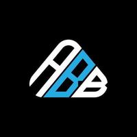 conception créative du logo abb letter avec graphique vectoriel, logo abb simple et moderne en forme de triangle. vecteur
