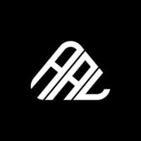 création de logo de lettre aal avec graphique vectoriel, logo aal simple et moderne en forme de triangle. vecteur