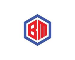 modèle de vecteur de conception de logo bm mb