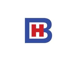 modèle de vecteur de conception de logo bh hb