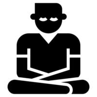 icône de clip art méditation vecteur