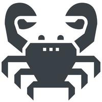 icône de clip art crabe vecteur