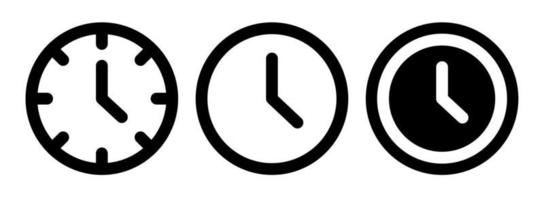 horloge ou icône de l'heure en forme de cercle vecteur