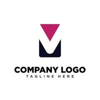 lettre de conception de logo v adaptée à l'entreprise, à la communauté, aux logos personnels, aux logos de marque vecteur