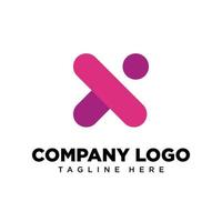 lettre de conception de logo x adaptée à l'entreprise, à la communauté, aux logos personnels, aux logos de marque vecteur