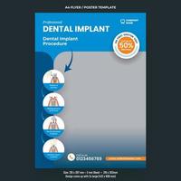 modèle de dépliant ou d'affiche sur les services de soins dentaires vecteur