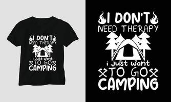 conception de camping svg avec camp, tente, montagne, jangle, arbre, ruban, silhouette de randonnée vecteur