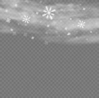 neige et vent. élément décoratif dégradé blanc. illustration vectorielle. hiver et neige avec brouillard. vent et brouillard. vecteur