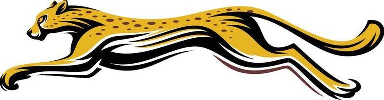 vecteur de logo de course rapide de guépard