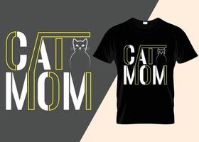 conception de t-shirt typographie maman chat vecteur