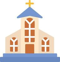 icône plate de l & # 39; église vecteur