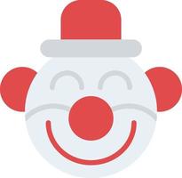 icône plate de clown vecteur