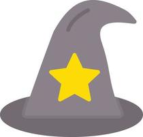 icône plate de chapeau de sorcière vecteur