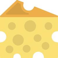 icône plate de fromage vecteur