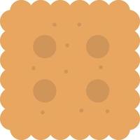 icône plate de biscuit vecteur