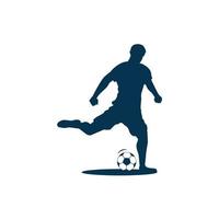 graphique vectoriel de la silhouette du joueur de football isolé sur fond blanc