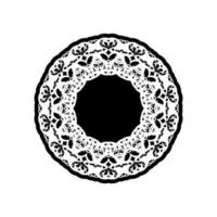 motif circulaire en forme de mandala pour henné, mehndi, tatouage, décoration. vecteur