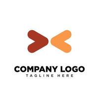 lettre de conception de logo x adaptée à l'entreprise, à la communauté, aux logos personnels, aux logos de marque vecteur