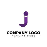 lettre de conception de logo j adaptée à l'entreprise, à la communauté, aux logos personnels, aux logos de marque vecteur