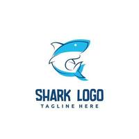 illustration de conception de mascotte de logo de requin vecteur