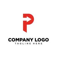 lettre de conception de logo p adaptée à l'entreprise, à la communauté, aux logos personnels, aux logos de marque vecteur