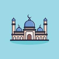 illustration vectorielle de mosquée pour la conception de bannières et d'affiches vecteur