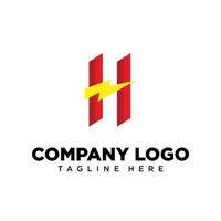 lettre de conception de logo h adaptée à l'entreprise, à la communauté, aux logos personnels, aux logos de marque vecteur