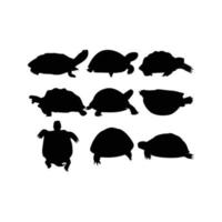 tortue, silhouette, vecteur, illustration vecteur