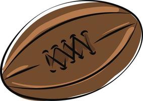 ballon de rugby, illustration, vecteur sur fond blanc.