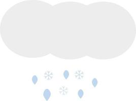 nuage de neige humide, icône illustration, vecteur sur fond blanc
