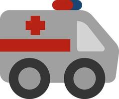 voiture d'ambulance, illustration, vecteur sur fond blanc.