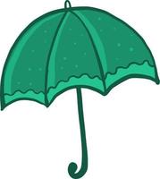 parapluie vert, illustration, vecteur sur fond blanc