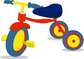 tricycle, illustration, vecteur sur fond blanc.