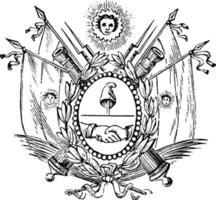 le grand sceau de buenos ayres, illustration vintage vecteur