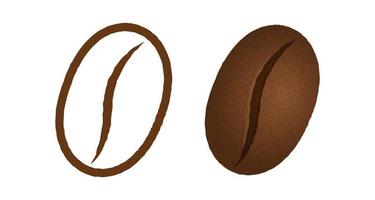 illustration vectorielle de l'emblème du café avec grain de café vecteur