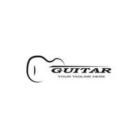 guitare logo modèle vecteur icône illustration