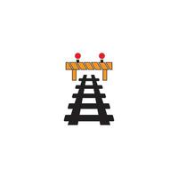 conception d'icône de vecteur de logo de chemin de fer